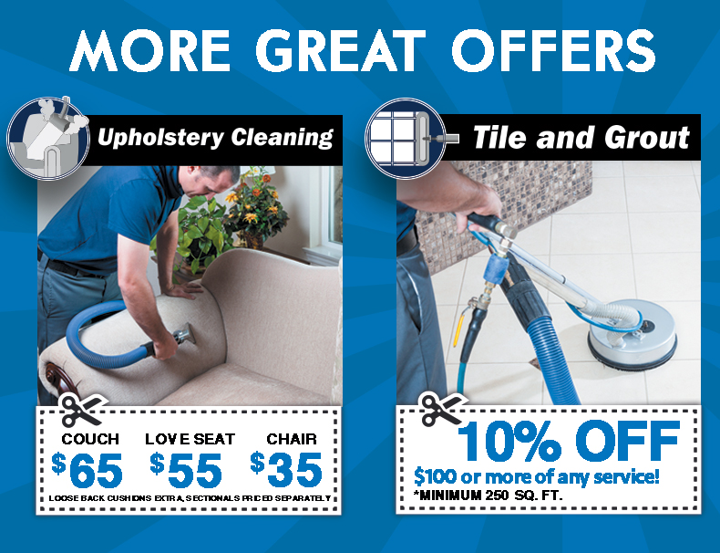 Specials Upholstery CleaningTile & Grout Cleaning